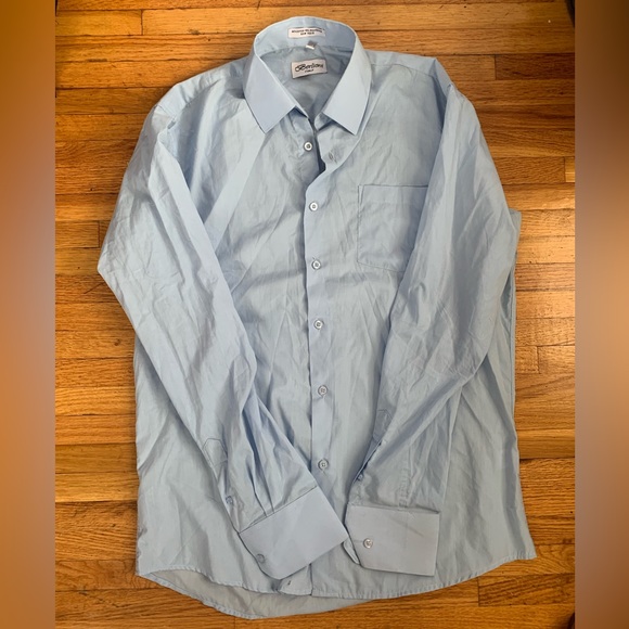 Berlioni Italy Long Sleeve Button-Down Dress Shirt Size M - Picture 2 of 9